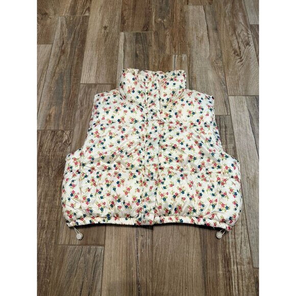ANWND Floral Cropped Puffer Vest - Picture 1 of 3